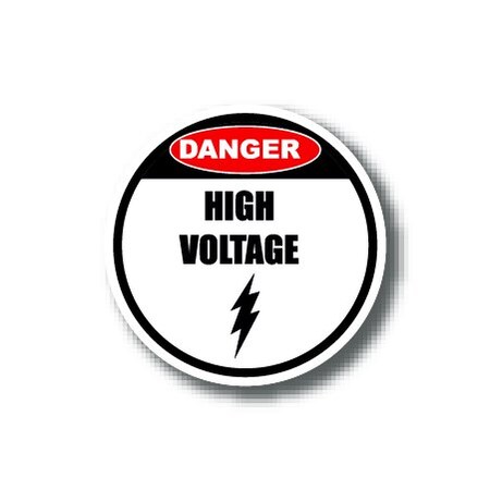 Ergomat 16in CIRCLE SIGNS - Danger High Voltage DSV-SIGN 256 #1933 -UEN